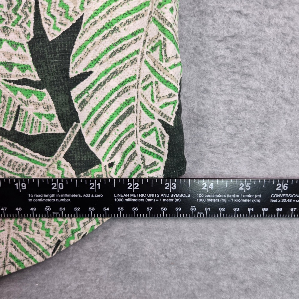 Columbia Button Down Shirt Mens Large Green Tropical Leaf Print Short Sleeve - Picture 6 of 9